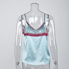 Backless Satin Camis Top