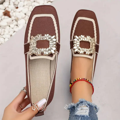 Women Comfortable Knitted Slip-on Shoes