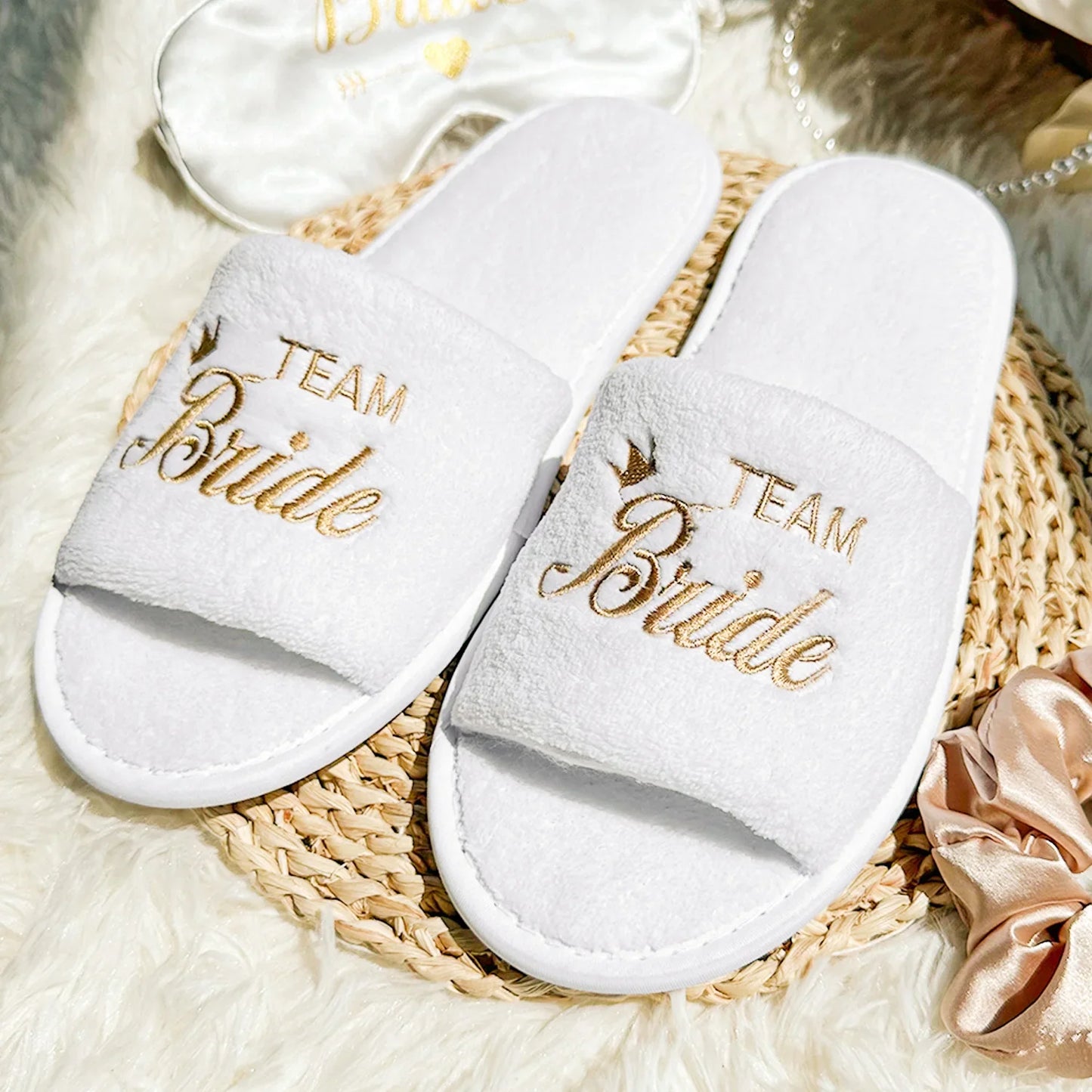 Bride Bridesmaid Wedding Slippers