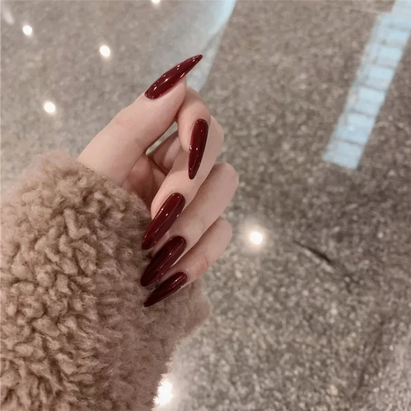 Leopard Print French False Nails