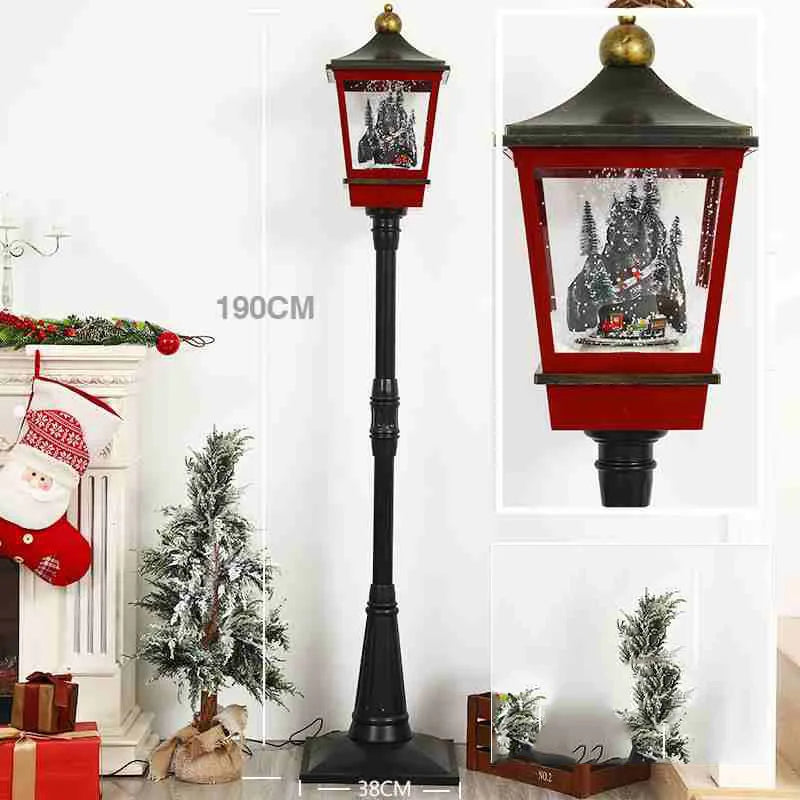 Christmas Music Snow Street Lights