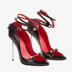 Metal-Embellished Buckle Pumps