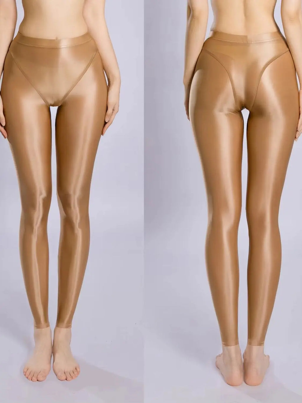 Bessmini Shiny High-Cut Pencil Leggings