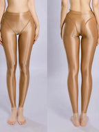 Bessmini Shiny High-Cut Pencil Leggings