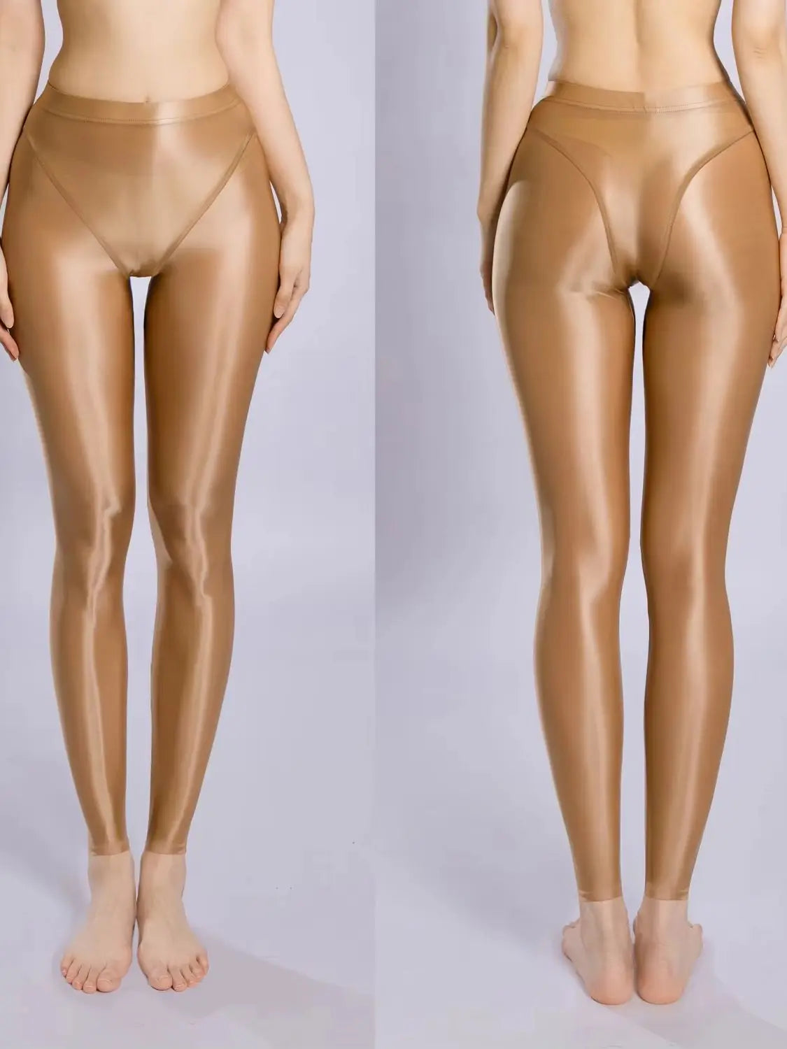 Bessmini Shiny High-Cut Pencil Leggings