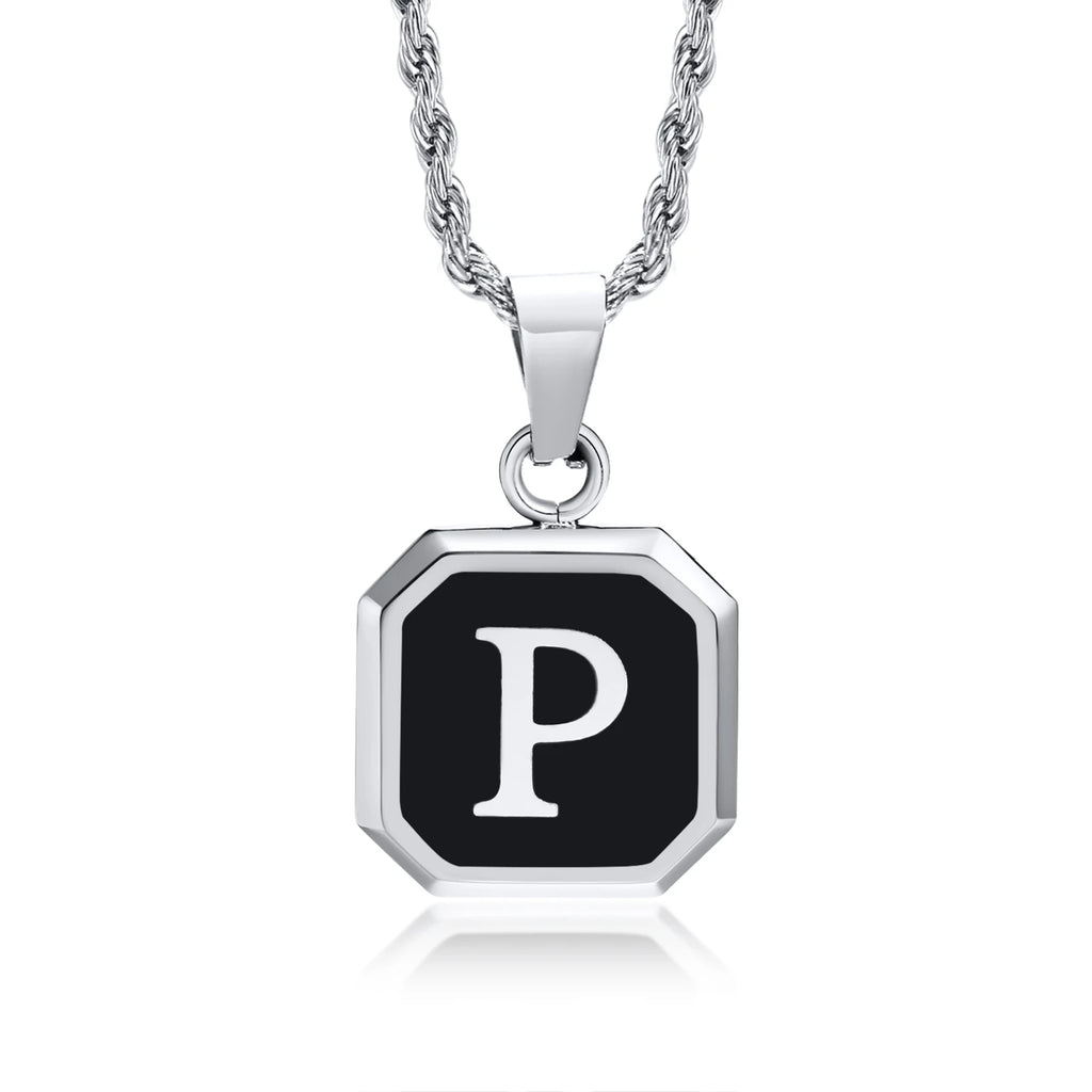 Initials Letter Pendant Necklace