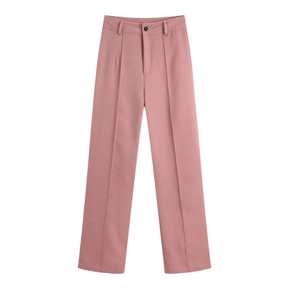 Ardm High Waisted Casual White Trousers Women Brown Stright Pants Office Lady Korean Style Women 2021 Pantalones De Mujer