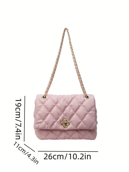 Diamond Pattern Shoulder Bag
