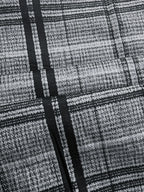 Grey Plaid Slim Business Suit Set