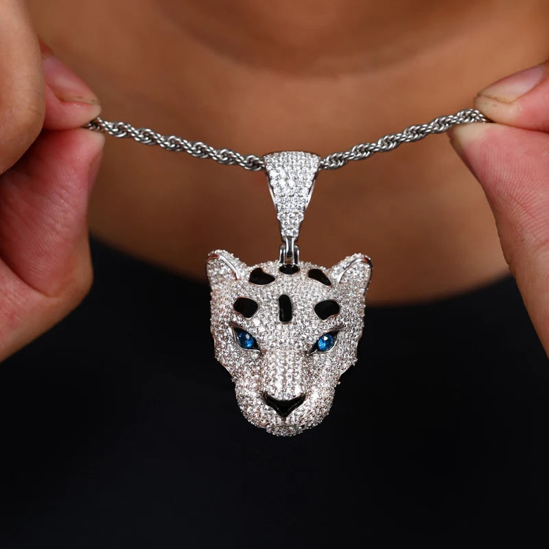 Moissanite Leopard Pendant Necklace