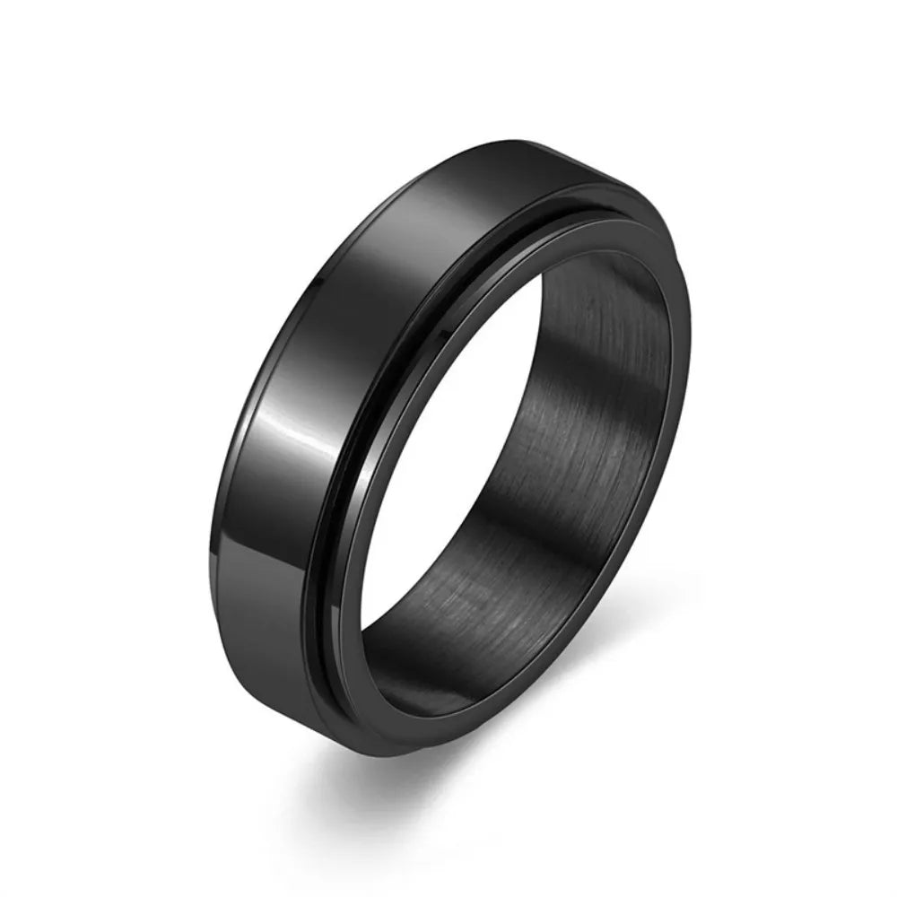 Black Titanium Spinner Ring