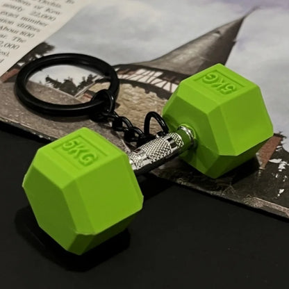 Silicone Gym Dumbbell Keychain