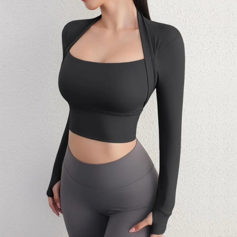 Long Sleeve Yoga Crop Top