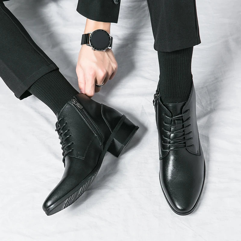 PU Leather Ankle Boots