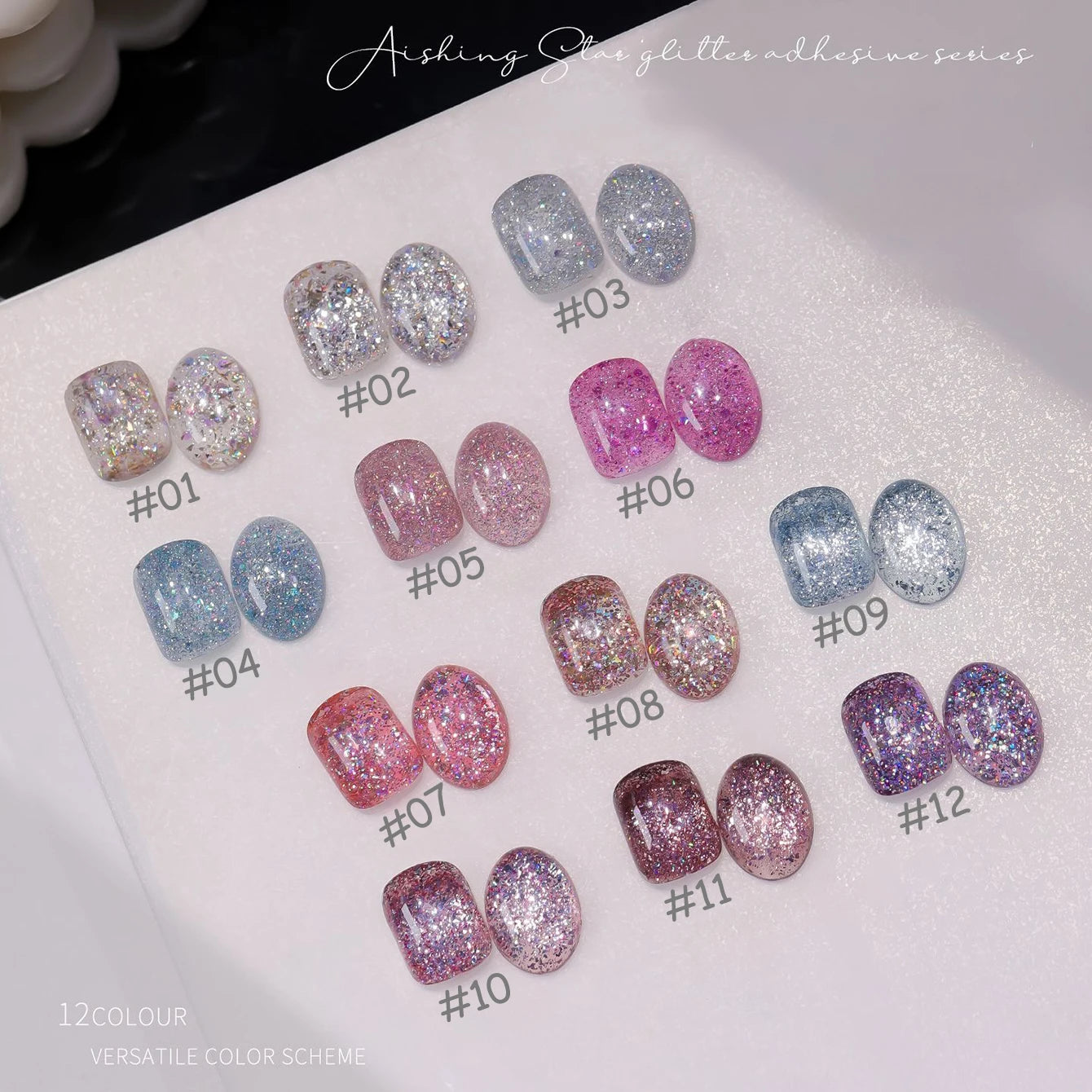 SHAKA 9-Color White Nails Star