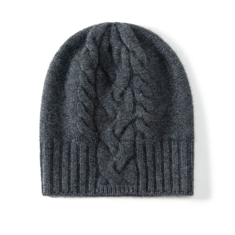 Twisted Flower Cashmere Beanie