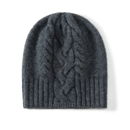 Twisted Flower Cashmere Beanie