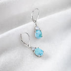 Larimar Silver Drop Earrings