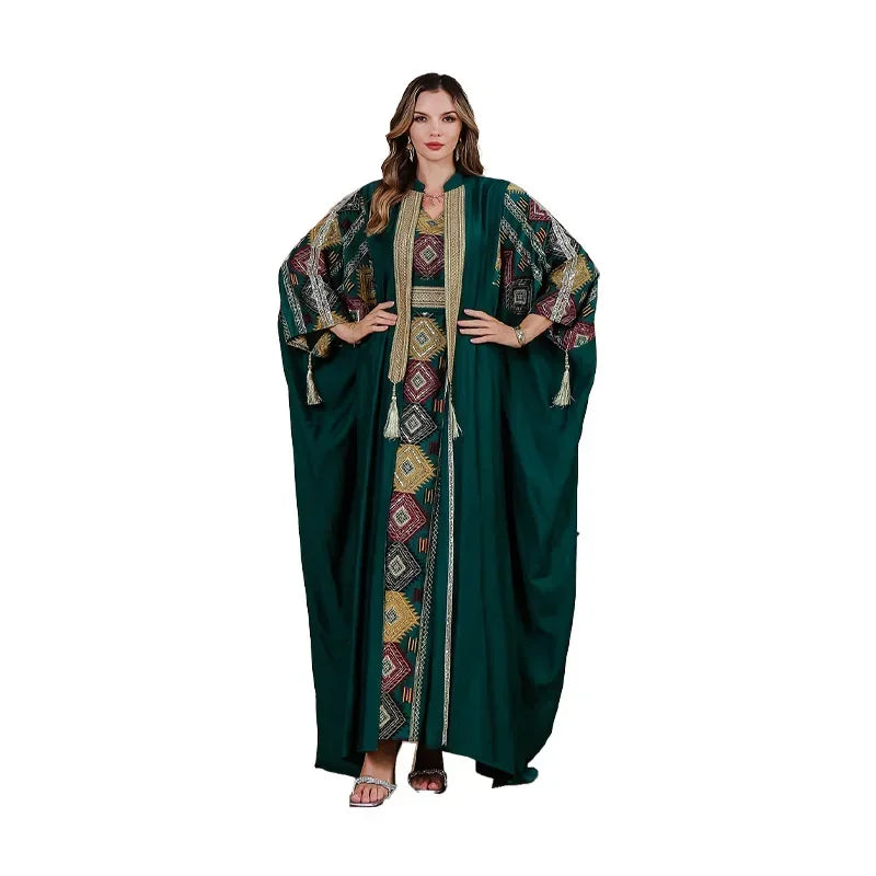 Open Kaftan Abaya Suit