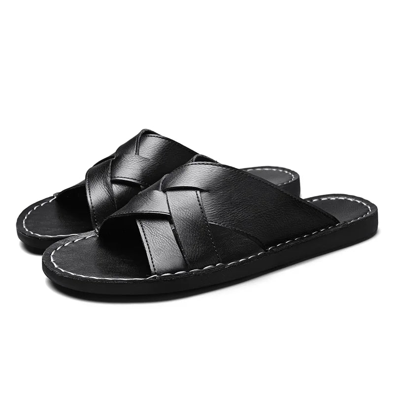 Handmade Leather Beach Slippers