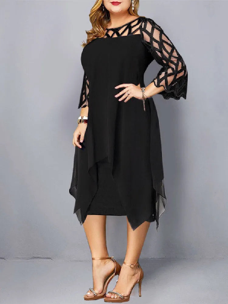 Plus Size Curvy Midi Dress