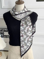 Graphic Ribbon Long Strip Scarf