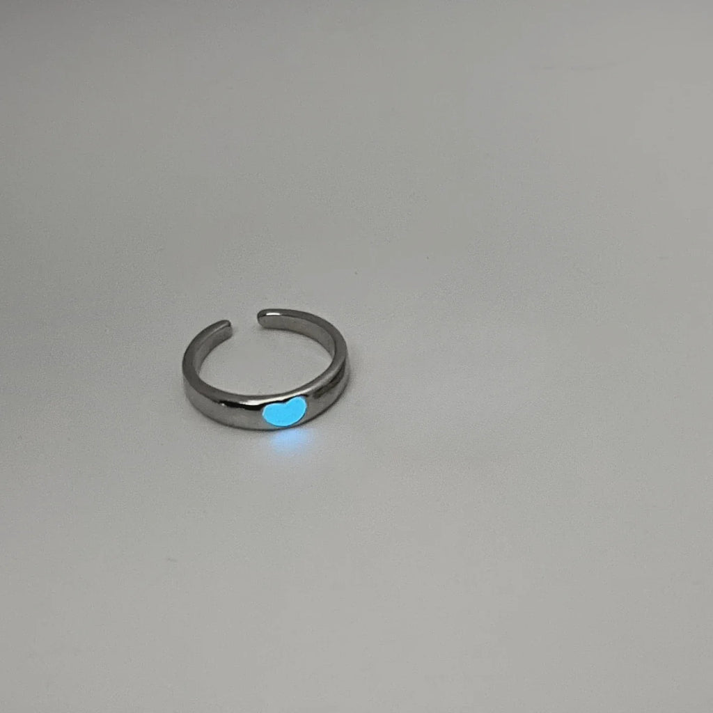 Luminous Couple Heart Ring
