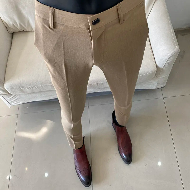 Slim Fit England-Style Suit Trousers