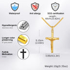 Mprainbow Crucifix Cross Necklace