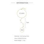 Zircon Silver Charm Bracelet