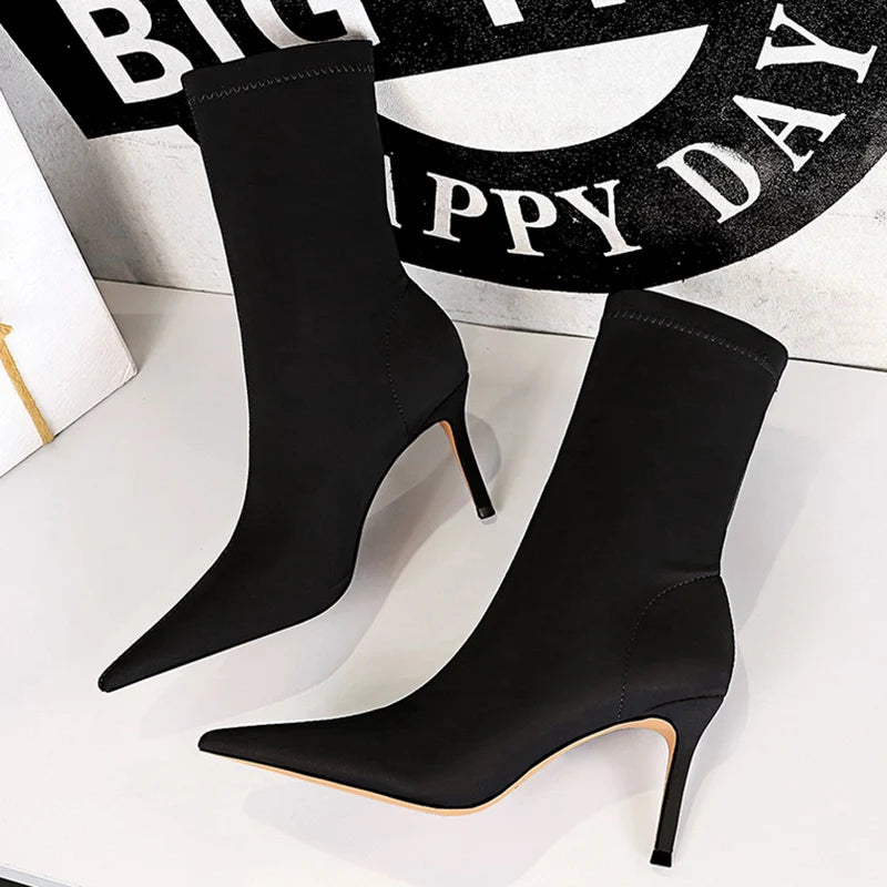 Silk Sock Heels