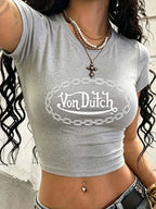 Slim-Fit Printed Short Sleeve Tee