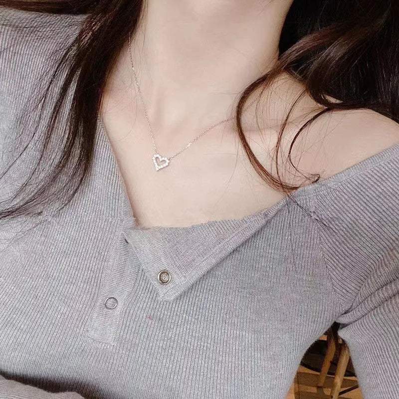 Zircon Clavicle Chain Necklace