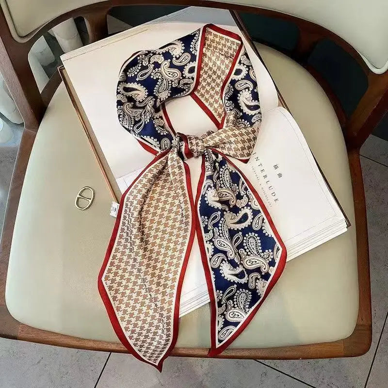 Graphic Ribbon Long Strip Scarf