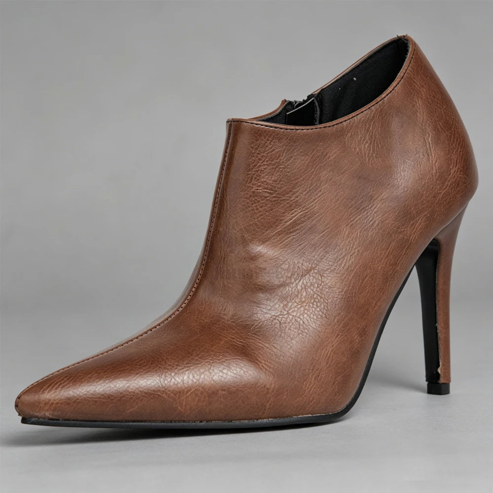 Zip-Up Pointed-Toe Pumps