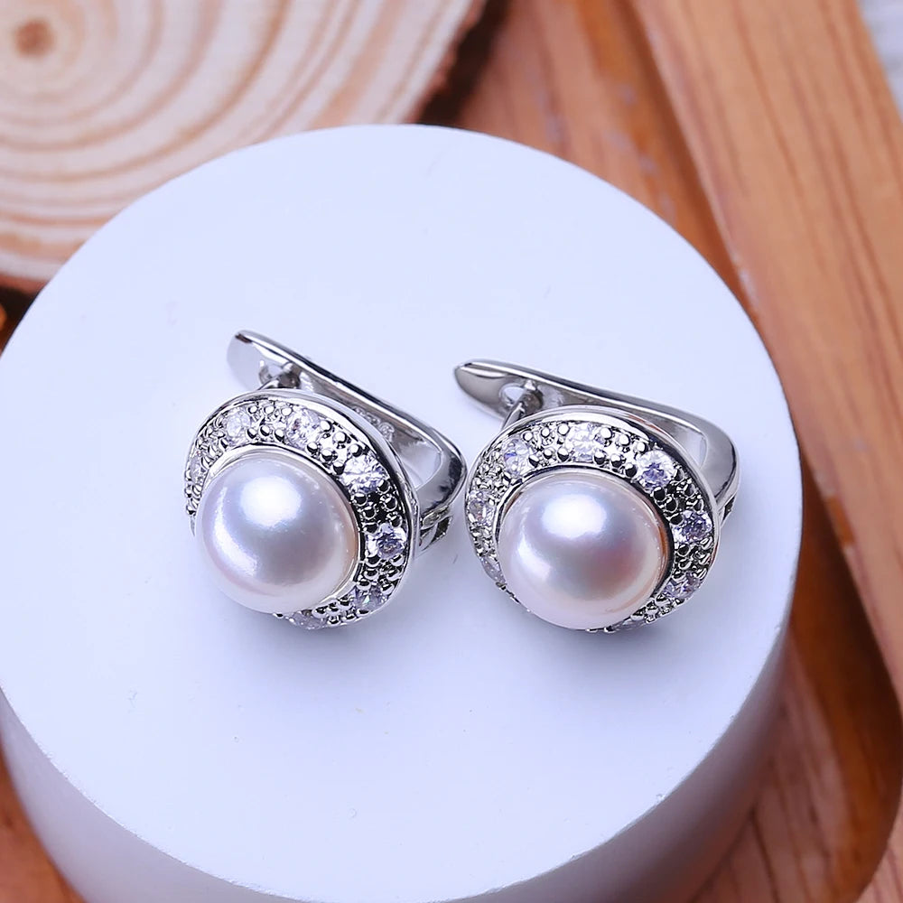 Personalized Pearl Stud Earrings