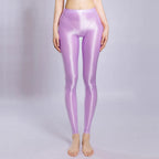 Bessmini Shiny High-Cut Pencil Leggings