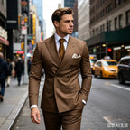 Sage Green Double-Breasted Wedding Suit