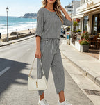 Striped Two-Piece Loungewear Set