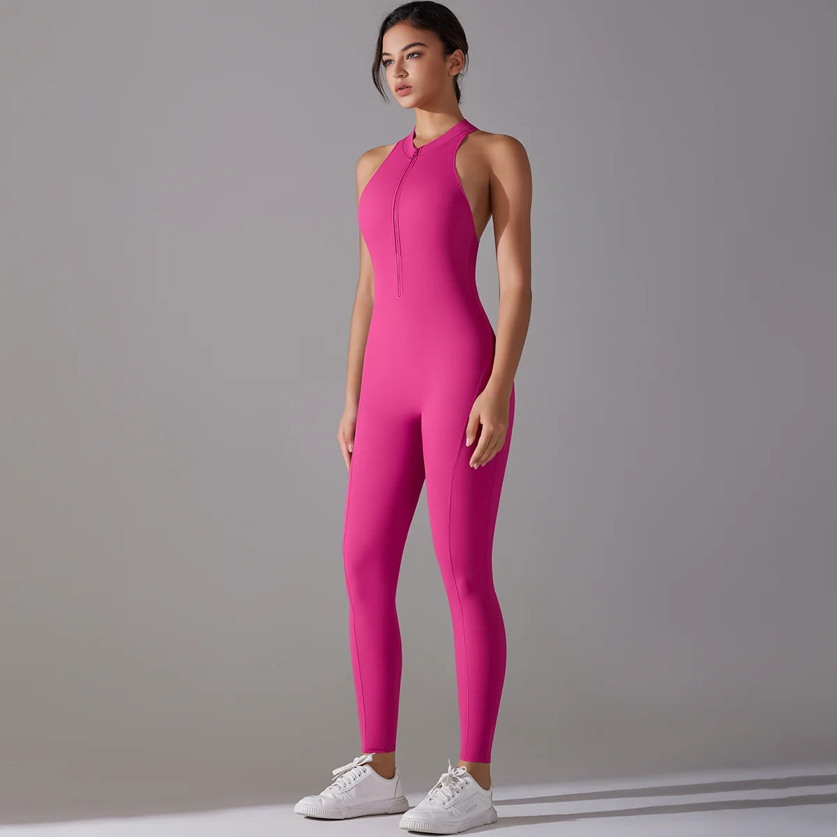 Nylon Solid Sleeveless True-To-Size Fit Shaping Bodysuit