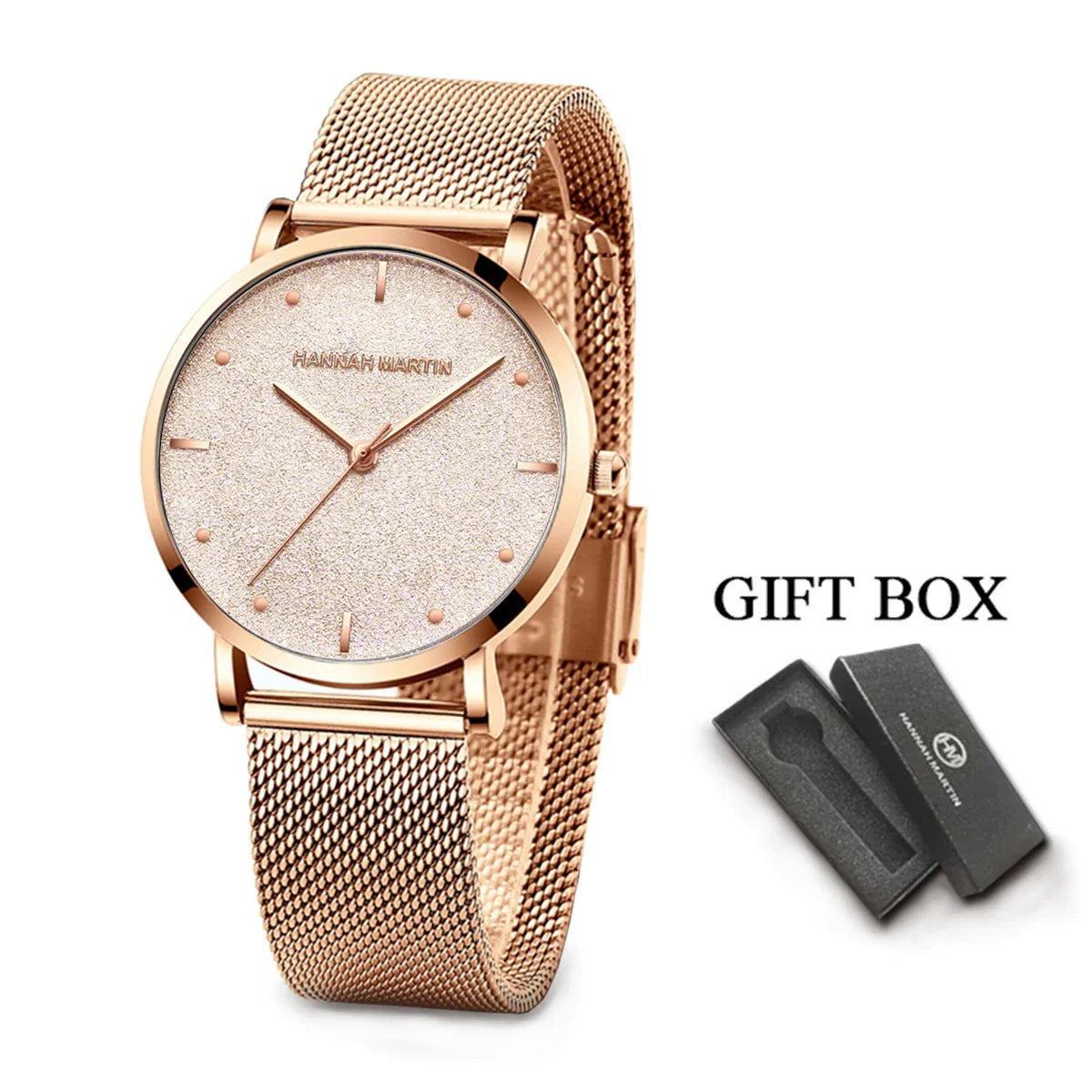 Rose Gold Rhinestone Women’s Watch