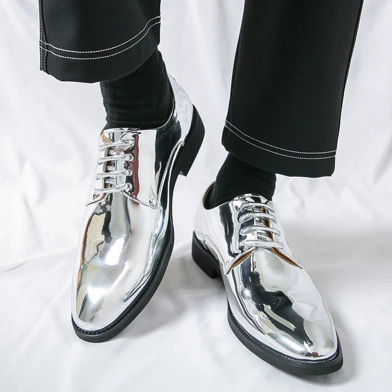 Patent Leather Pointed Oxfords