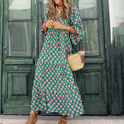 Boho Puff Sleeve Dress