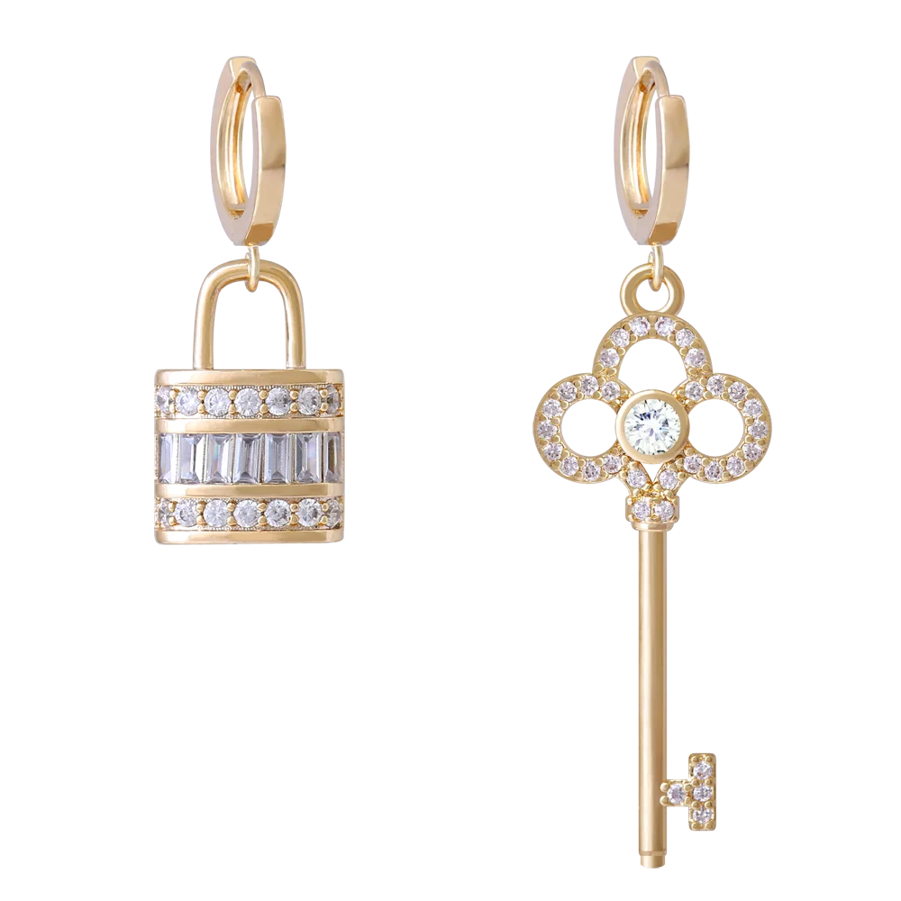 Key and Lock Earrings