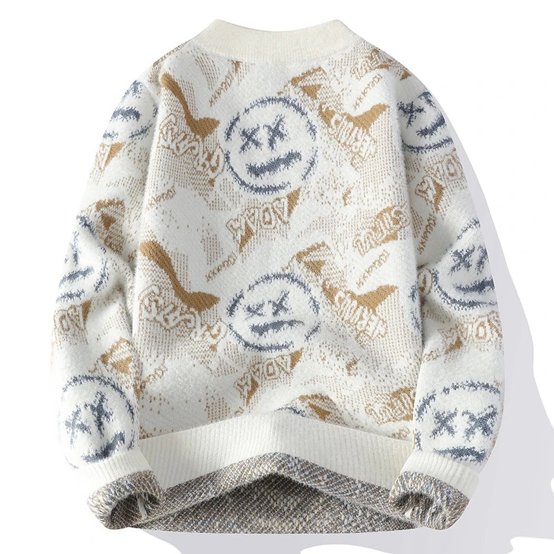 Graffiti Patchwork Knit Sweater