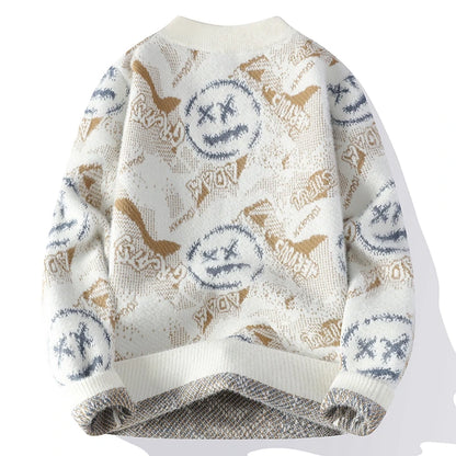 Graffiti Patchwork Knit Sweater