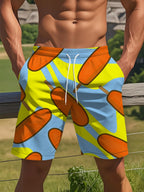 Splatter Print Beach Swim Trunks
