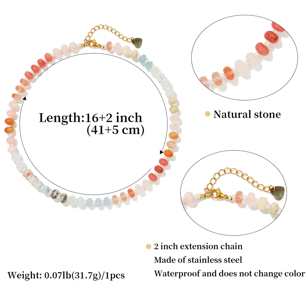 Rainbow Gemstone Choker Necklace