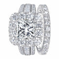 Sterling Silver Wedding Ring Set