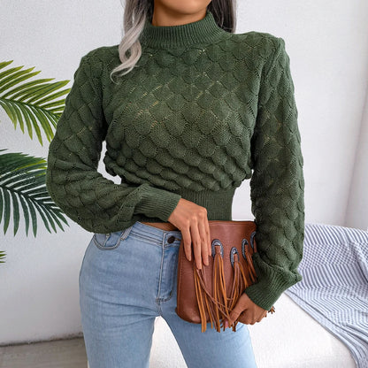 Hollow Knit Crop Top